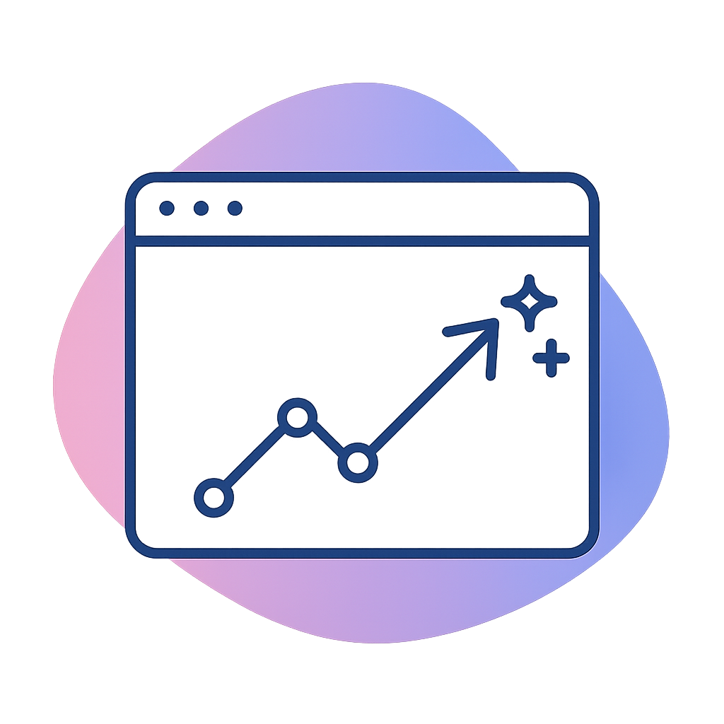 Growth icon representing going live and growing